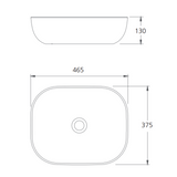 Naples Black Line Counter Top Oliveri Basin - White