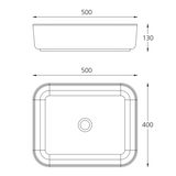 Naples Rectangle Oliveri Basin - White