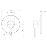 Shower/Wall Phoenix Pina Mixer - Brushed Nickel