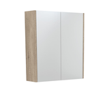 Universal Fienza Mirror Cabinet 600 With Scandi Oak Side Panels