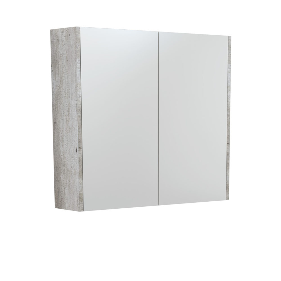 Fienza Universal Mirror Cabinet 750Mm With Industrial Side Panels Psc750X