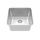 Monaco Quadra Single Bowl Stainless Steel Linsol Sink - 470mm