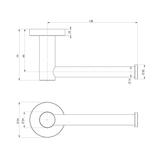 Radii Phoenix Toilet Roll Holder Round Plate - Chrome
