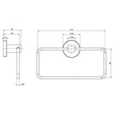 Radii Ss 316 Guest Phoenix Towel Holder Round Plate Stainless Steel