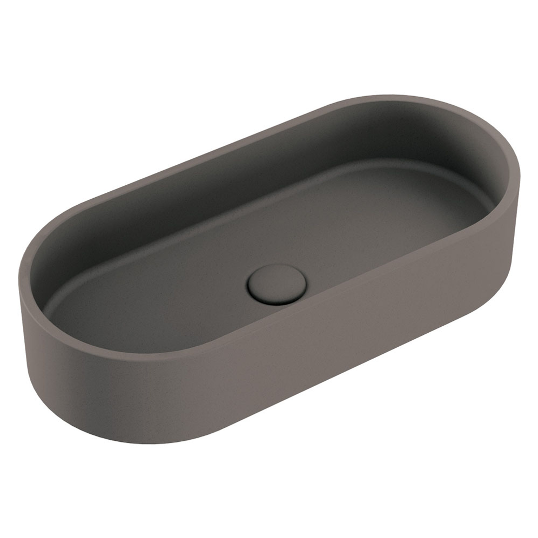 Fienza Jada Pill Concrete Above Counter Basin - Warm Grey Rb013