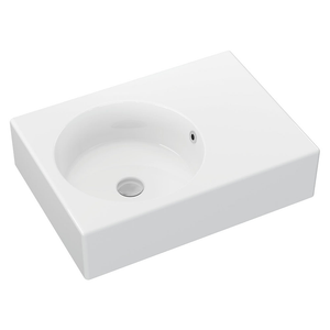 Fienza Reba Wall Basin Left Bowl - No Tap Hole