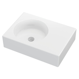 Fienza Reba Wall Basin Left Bowl - No Tap Hole