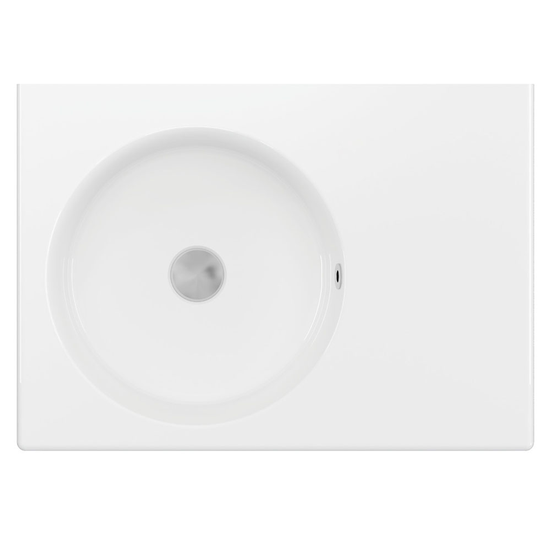 Fienza Reba Wall Basin Left Bowl - No Tap Hole