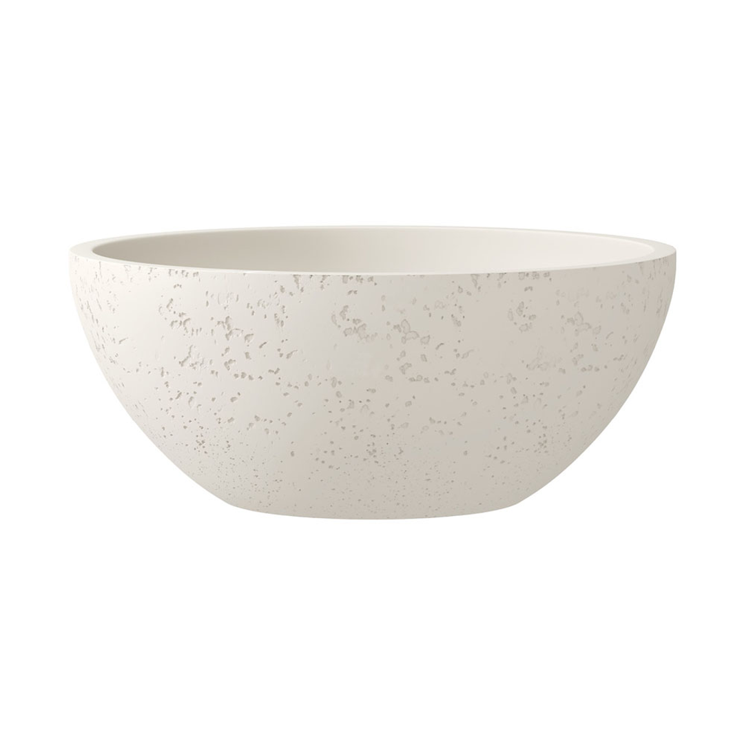 Fienza Alba Round Concrete Above Counter Basin - Warm White