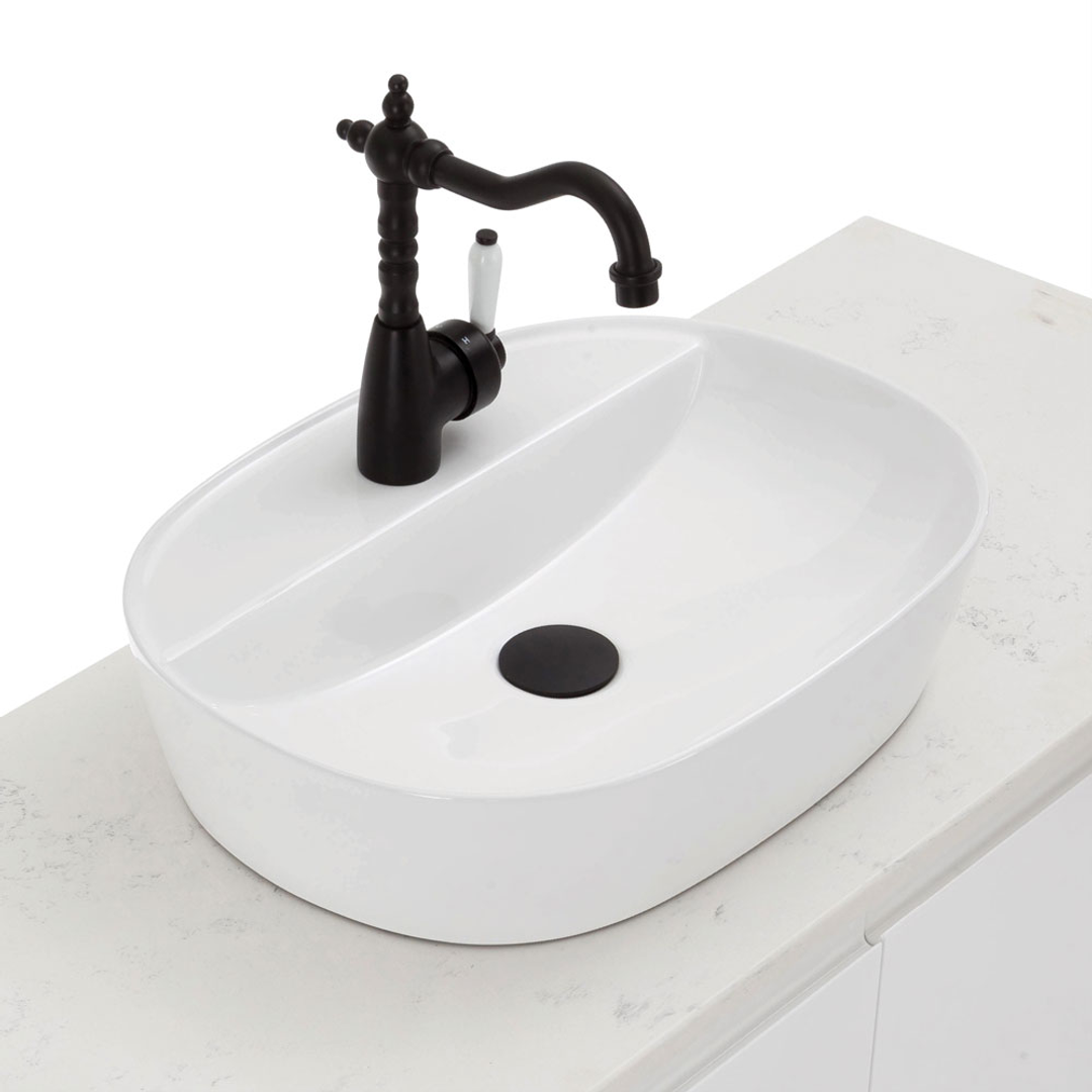 Chica Fienza Basin Above Counter 500 X 380 X 120 White 1 Tap Hole Rb2202