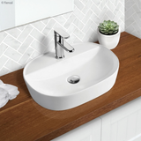 Chica Fienza Basin Above Counter 500 X 380 X 120 White 1 Tap Hole Rb2202