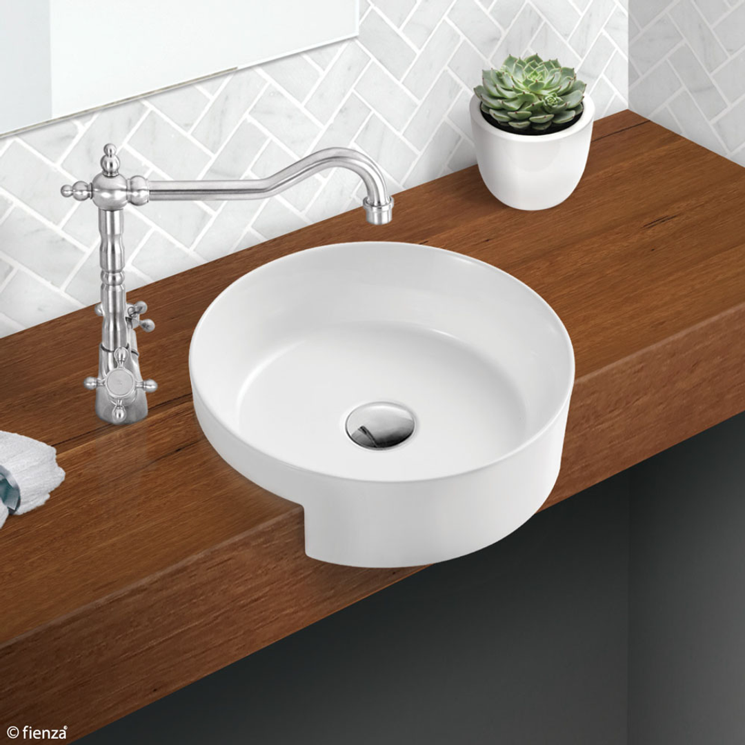 Fienza Reba Semi-Recessed Basin - With Tap Hole