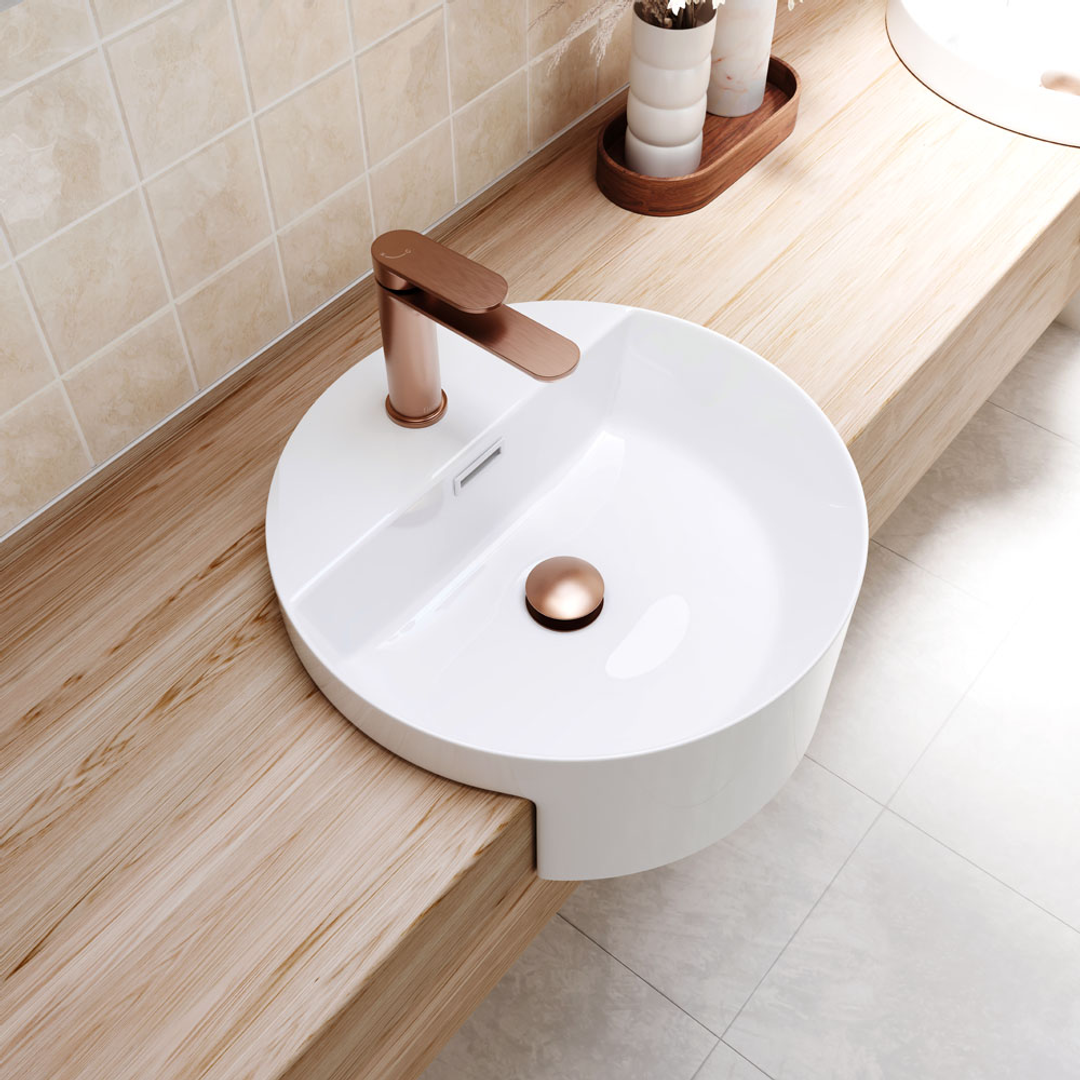 Reba Semi Recessed Fienza Basin - One Tap Hole