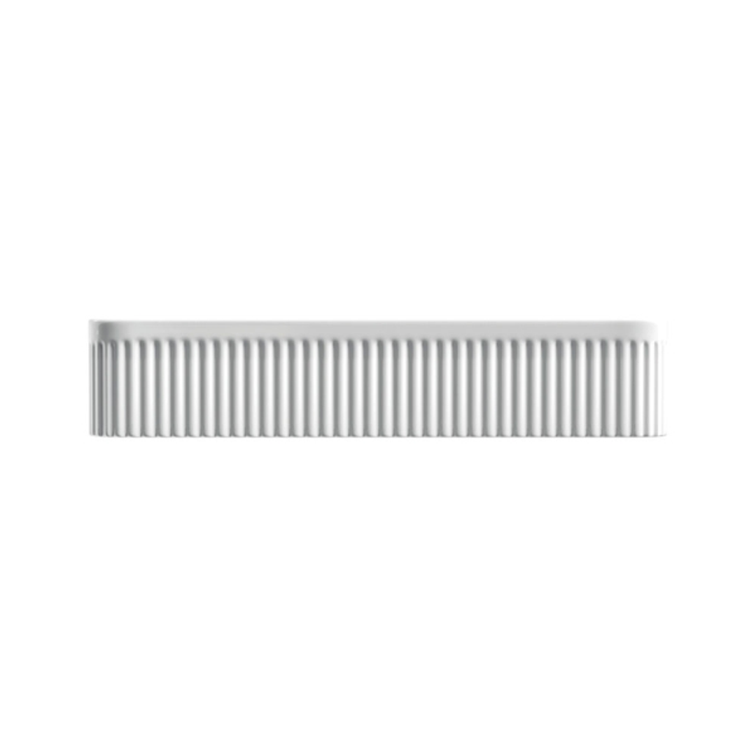 Eleanor Fluted Rectangle  Fienza Above Counter Basin Gloss White 500X380X100mm Rb467