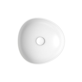 Pebble Small Above Counter Fienza Basin, Matte White