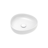 Pebble Small Above Counter Fienza Basin, Matte White