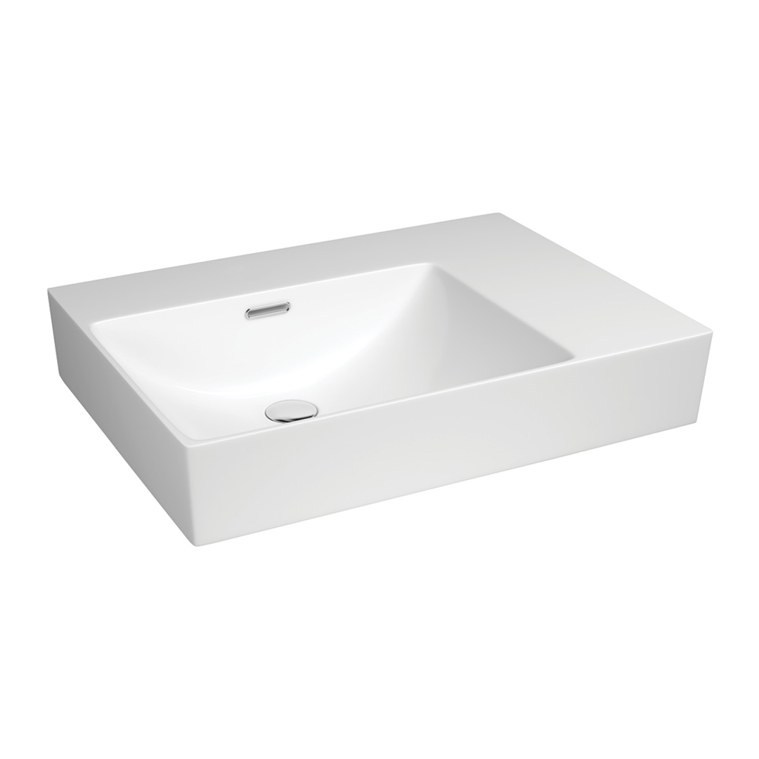 Fienza Tono 600 Wall Hung Basin Left Hand Bowl Ceramic Nth 600X440X110Mm