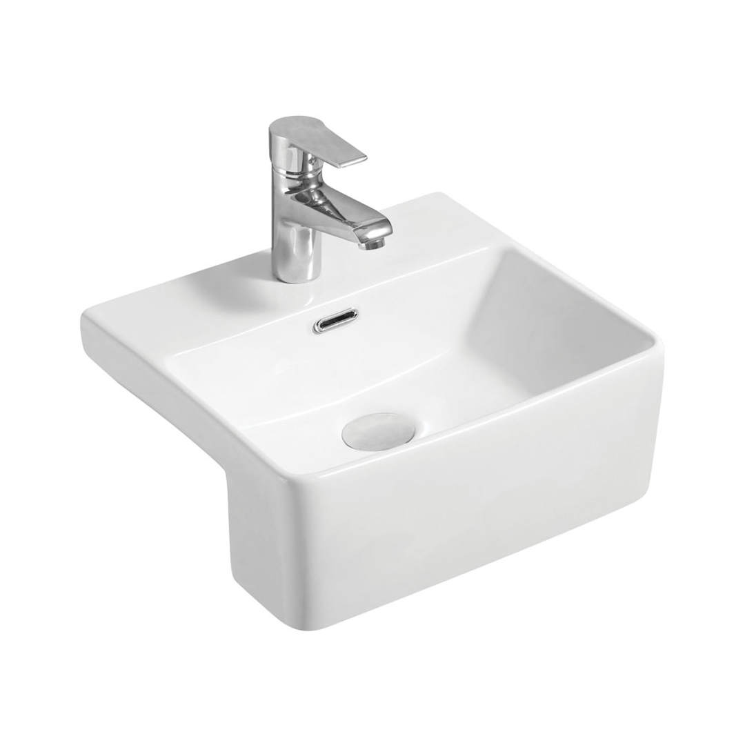 Fienza Petra Mini Semi Recessed Basin White 400 X 360 X 160Mm Rb5050
