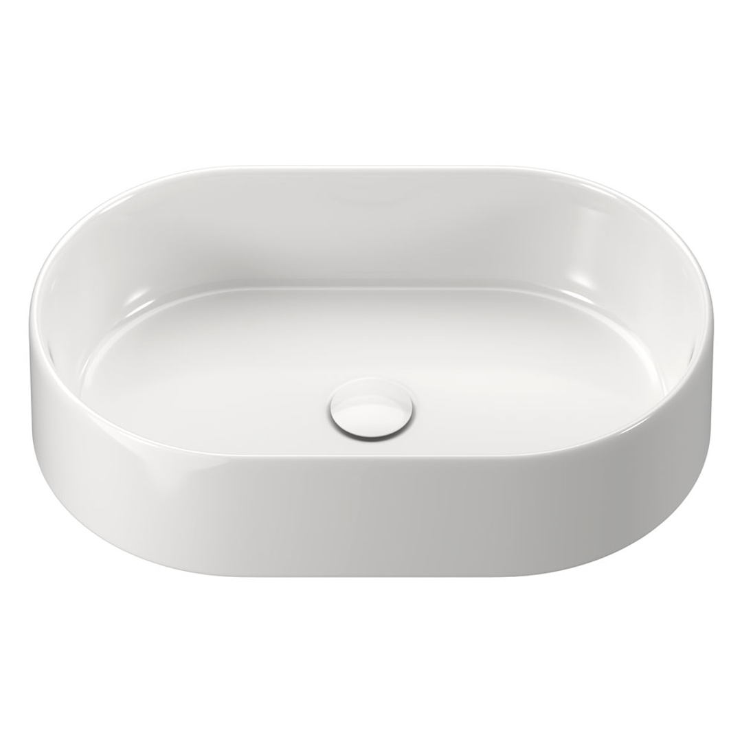 Fienza Aluca Pill Above Counter Basin 510X310X120mm - Gloss White