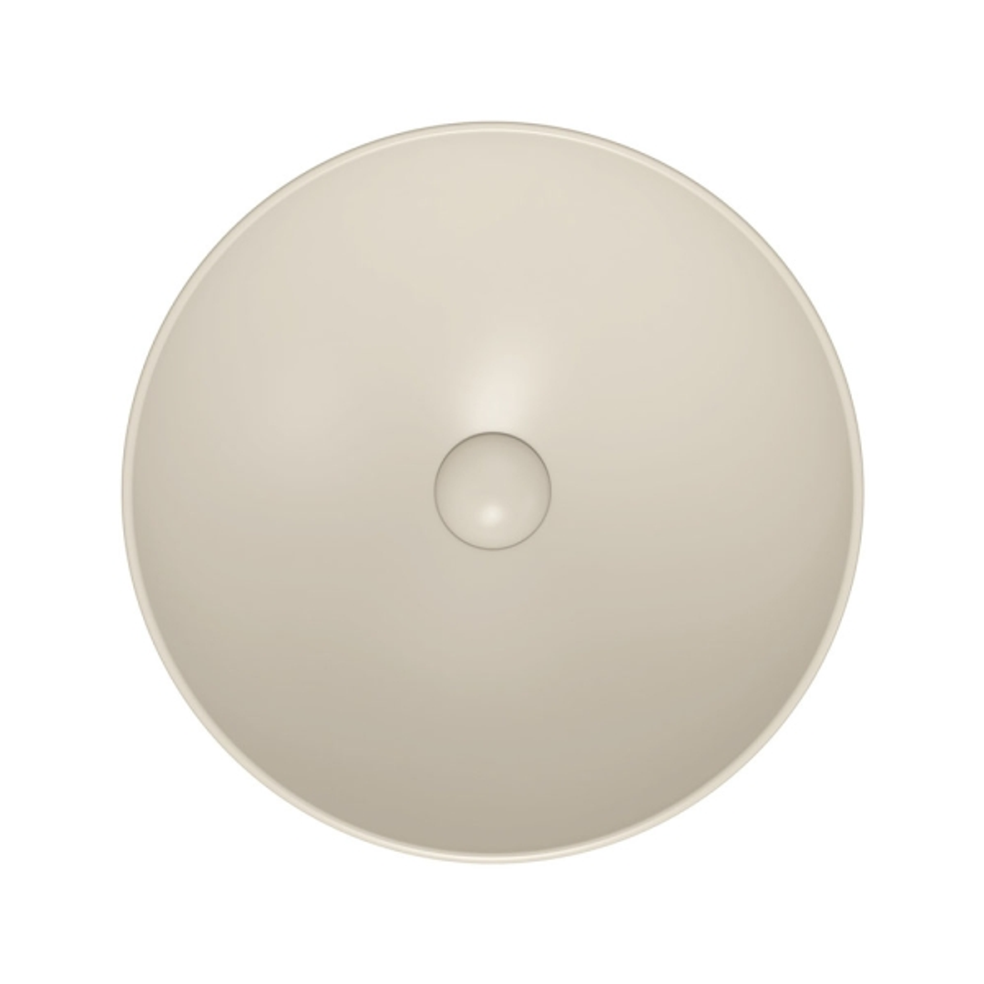 Aluca Slim Edge Fienza Basin 400mm Khaki Ceramic Above Counter