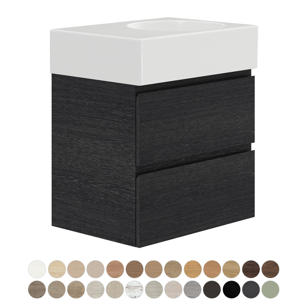 Reba 600 All Drawer Wall Hung With Right Bowl Fienza Basin