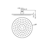 Nero 200Mm Round Shower Head - Chrome