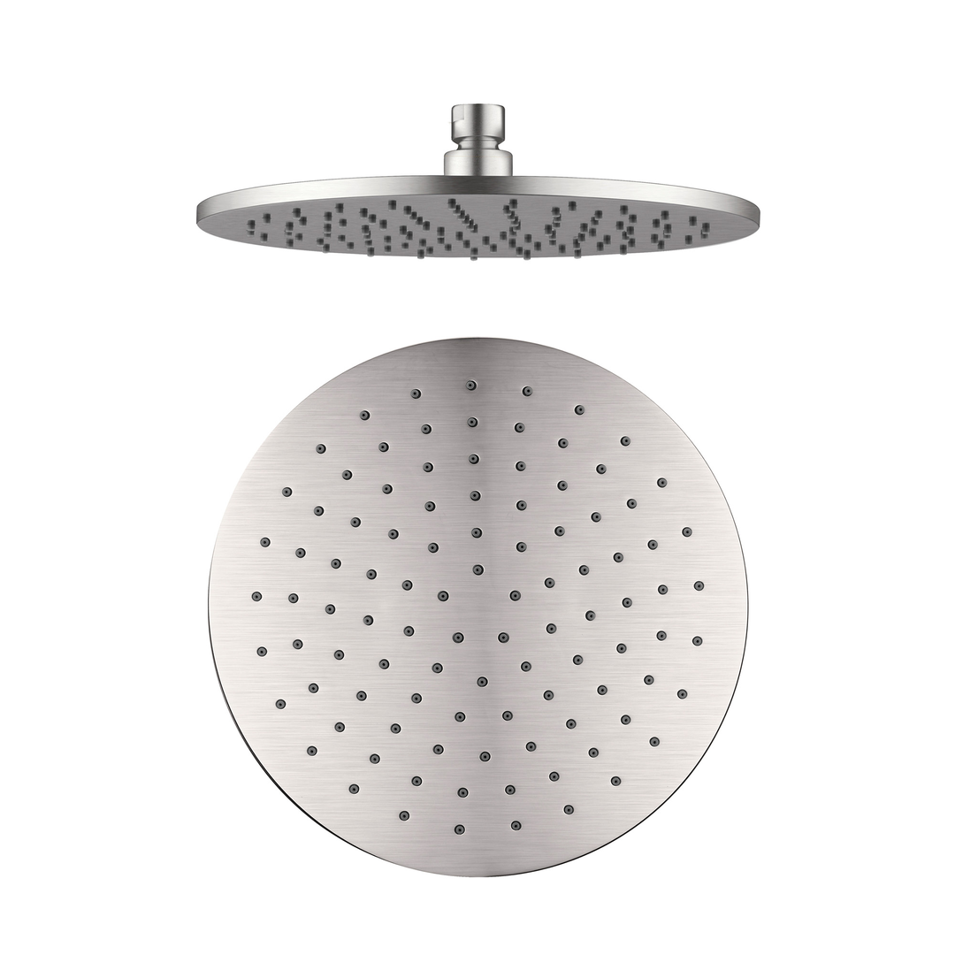 Nero 250Mm Round Shower Head - Brushed Nickel