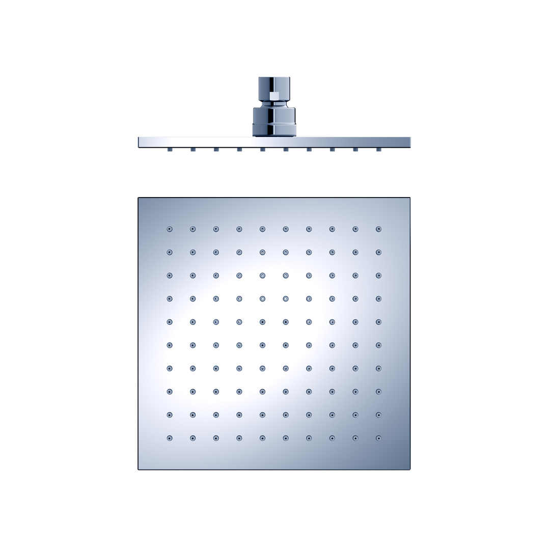 Nero 200Mm Square Shower Head - Chrome