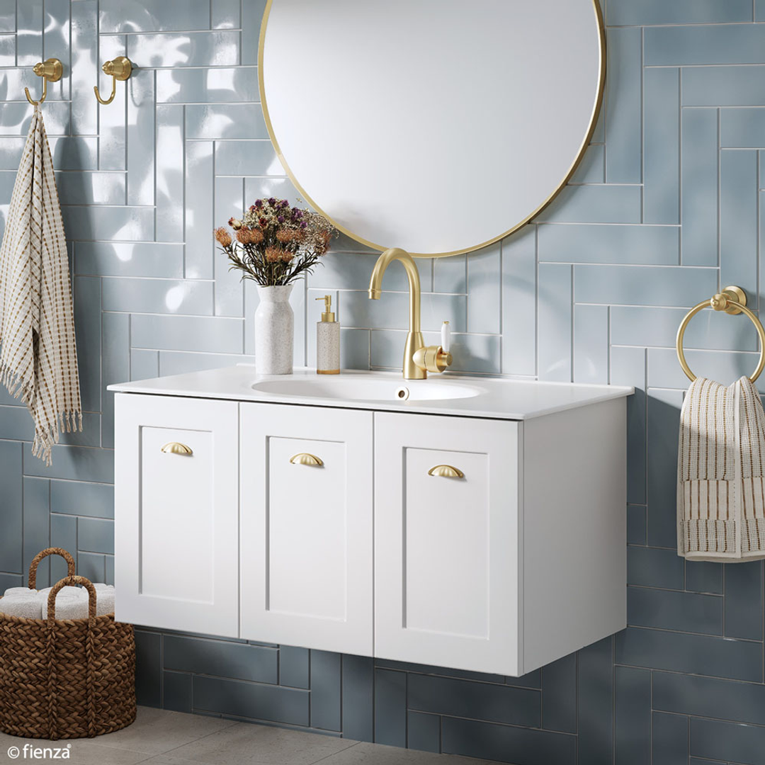 Fienza Rotondo Mila Wall Hung Vanity Left Drawer - 900mm