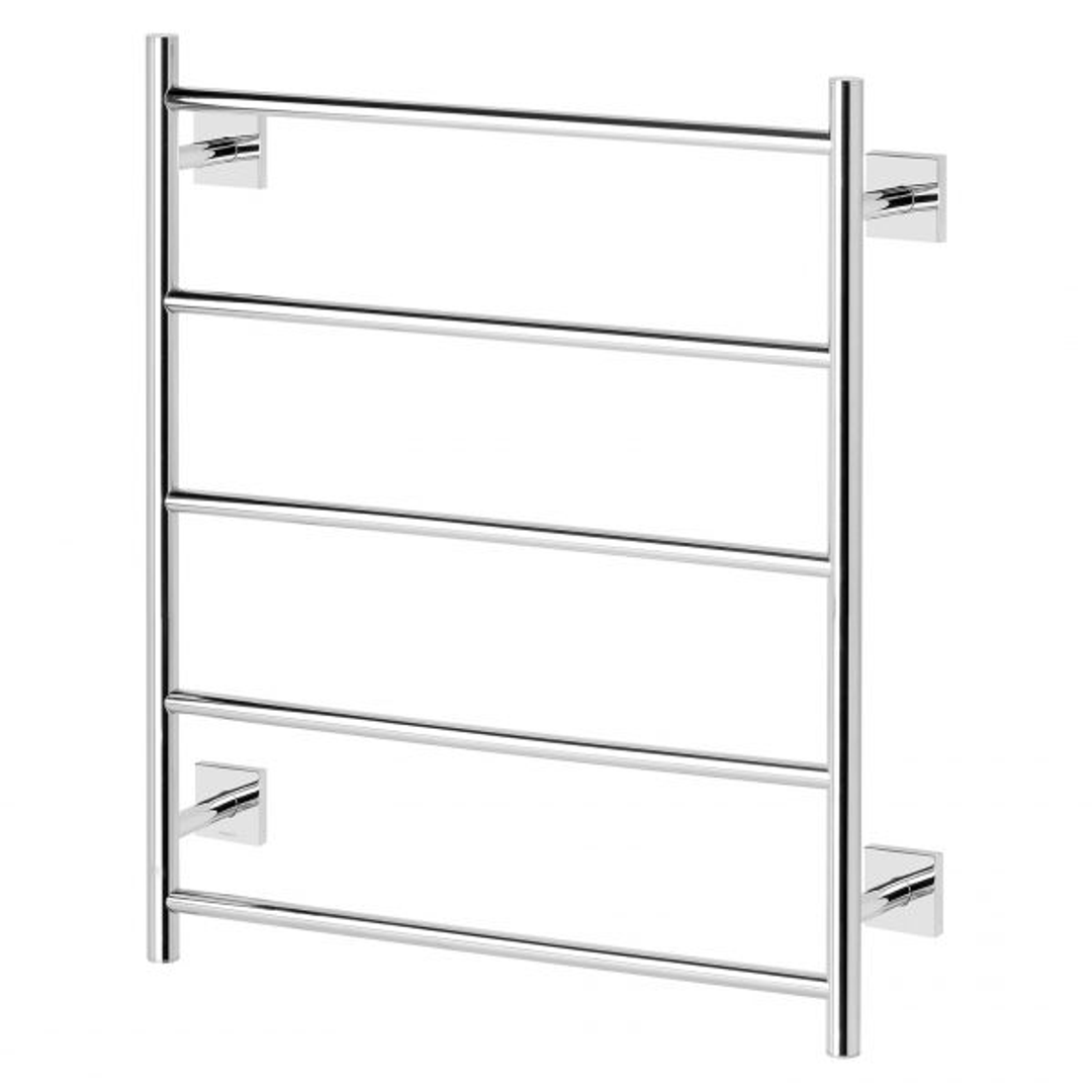 RadII Phoenix Towel Ladder 750 X 740mm Round Plate - Chrome