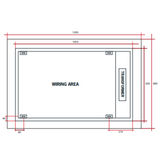 Backlit Rectangular Thermogroup Mirror Without Border Cool Includes Thermogroup Mirror Demister - 1200x800x45mm 103Watts