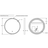 Sphere Led Remer Mirror 610W X 610H X 40D - Gunmetal