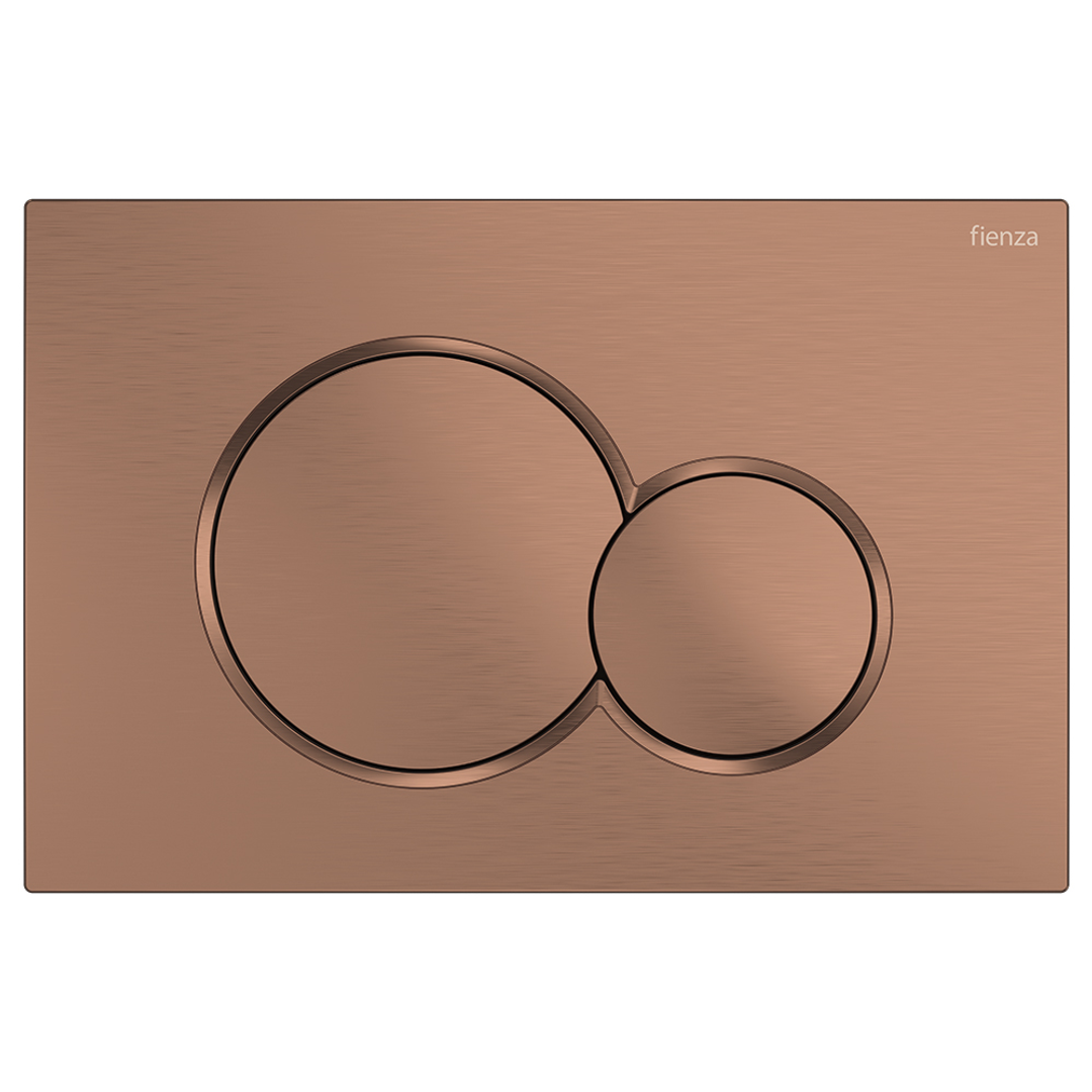 Fienza Sigma Round Button Flush Plate - Brushed Copper