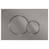 Fienza Sigma Round Button Flush Plate - Gunmetal