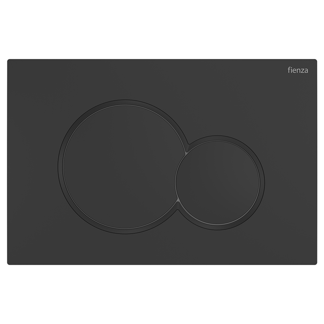 Fienza Sigma Round Button Flush Plate - Matte Black