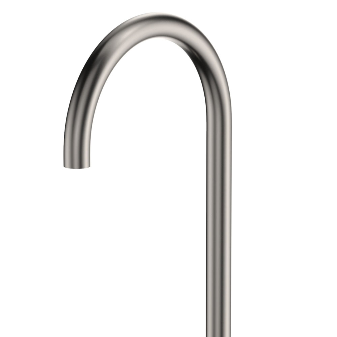 Gooseneck Floor Mounted Fienza Bath Outlet Kaya - Brushed Nickel