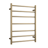 Thermorail STRAIGHT/ROUND 600X800X122MM 80WATTS 7 BARS - BRUSHED BRASS