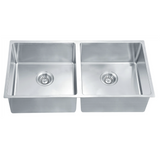 Monaco Quadra Double Bowl Stainless Steel Linsol Sink - 870mm