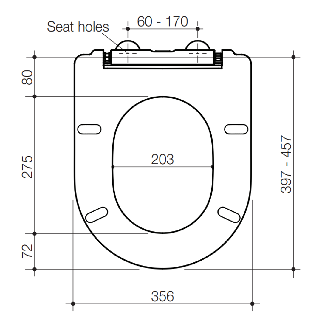 Liano Soft Close Caroma Toilet Seat White