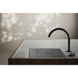 Nero Serenity Progressive Bath/Kitchen Mixer Arc Spout Matte Black - Arabescato Corchia Handle