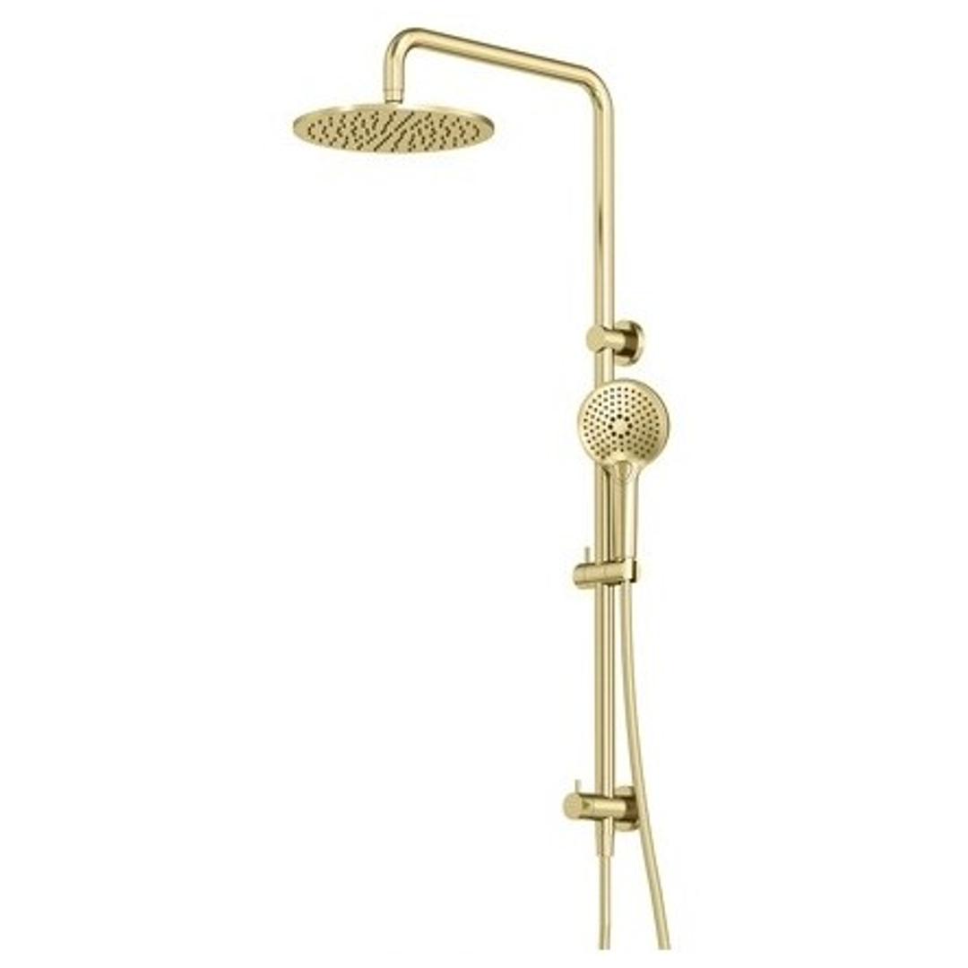 Axus Streamline Shower Column Dual In Div 250Mm Head Air-Fusion H/Shower - Brushed Brass Pvd