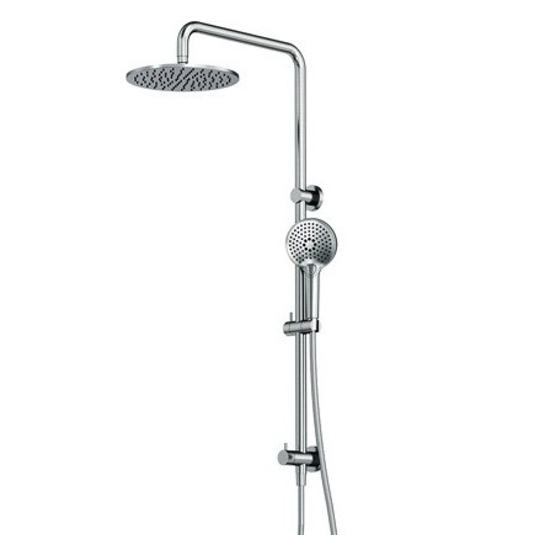 Axus Streamline Shower Column Dual In Div 250Mm Head Air-Fusion H/Shower - Brushed Gun Metal PVD