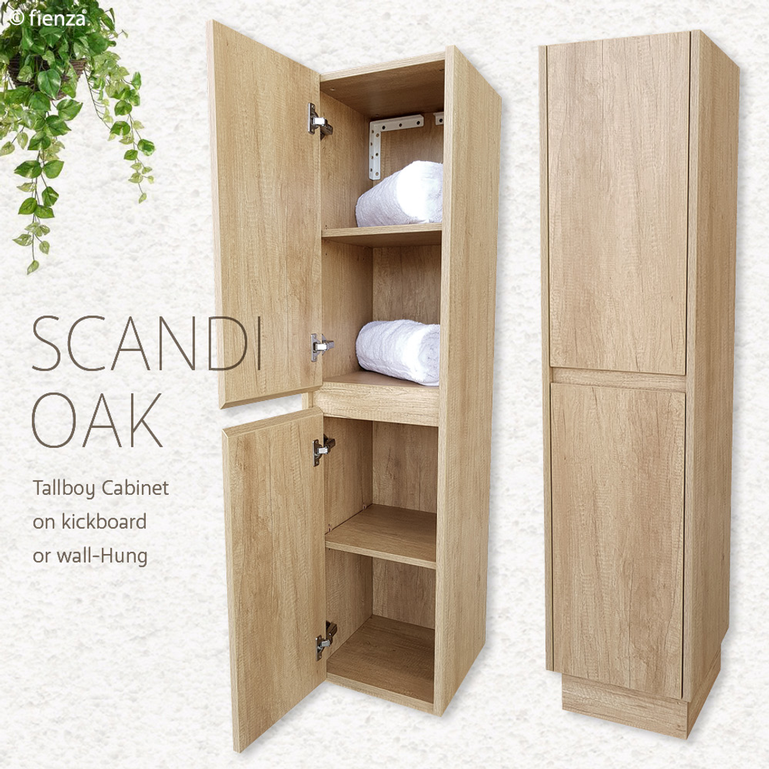 Fienza Edge Scandi Oak Wall-Hung Tallboy