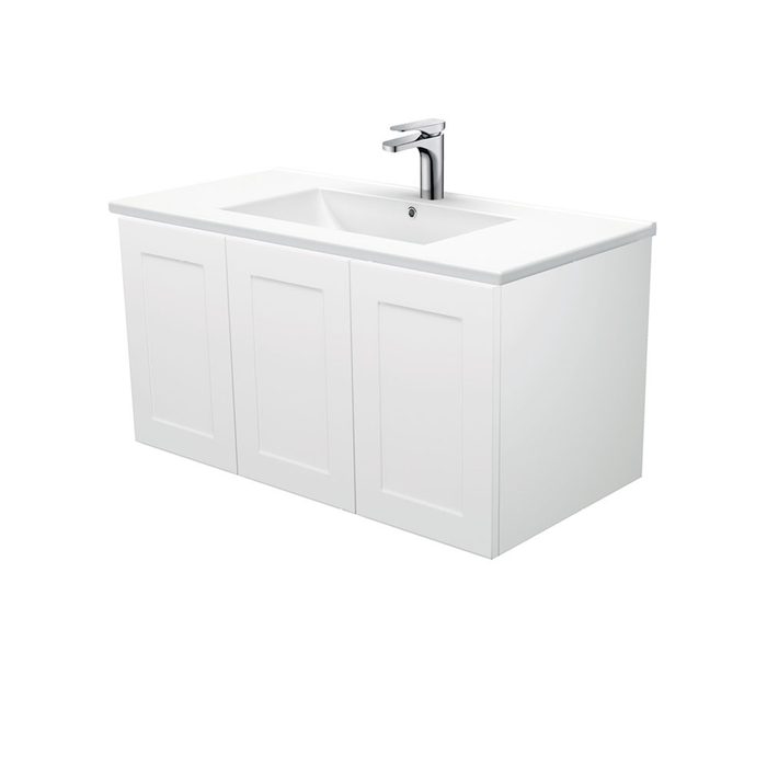 Fienza Dolce Mila Offset Wall Hung Vanity Right Basin - 900mm