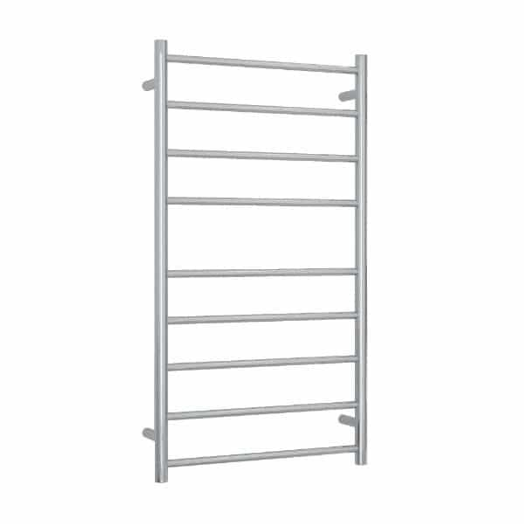 Thermorail Straight Heated Round Polished Budget Ladder - 600X1080X122mm 103 Watts 9 Bars