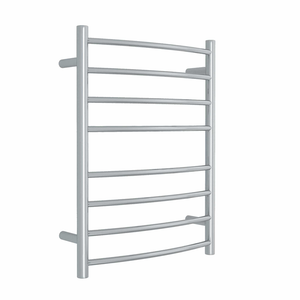 Thermorail Curved Round Polished Ladder - 530x700x150mm 78Watts 8 Bars