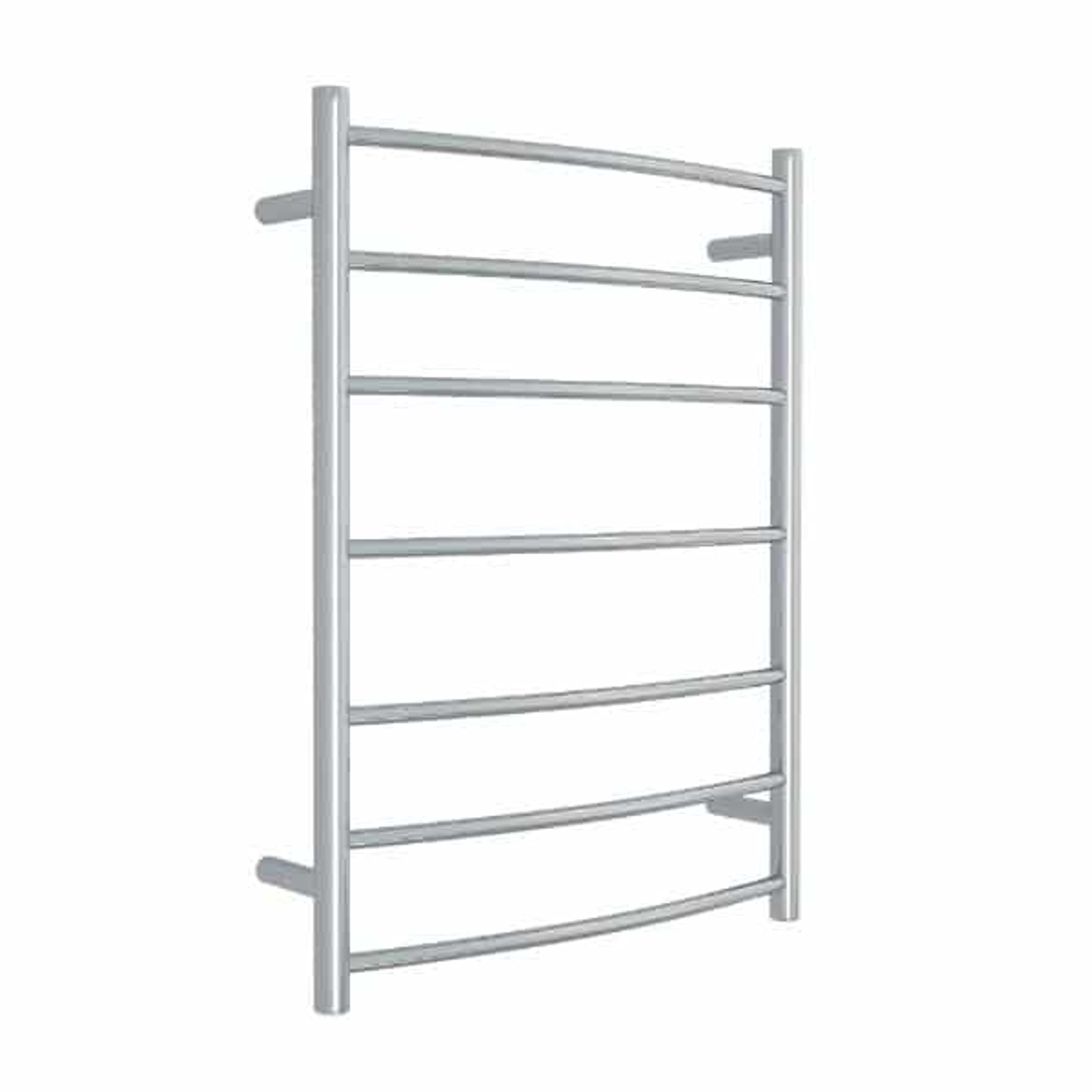 Thermorail Curved Round Polished Ladder - 600x800x150mm 80Watts 7 Bars