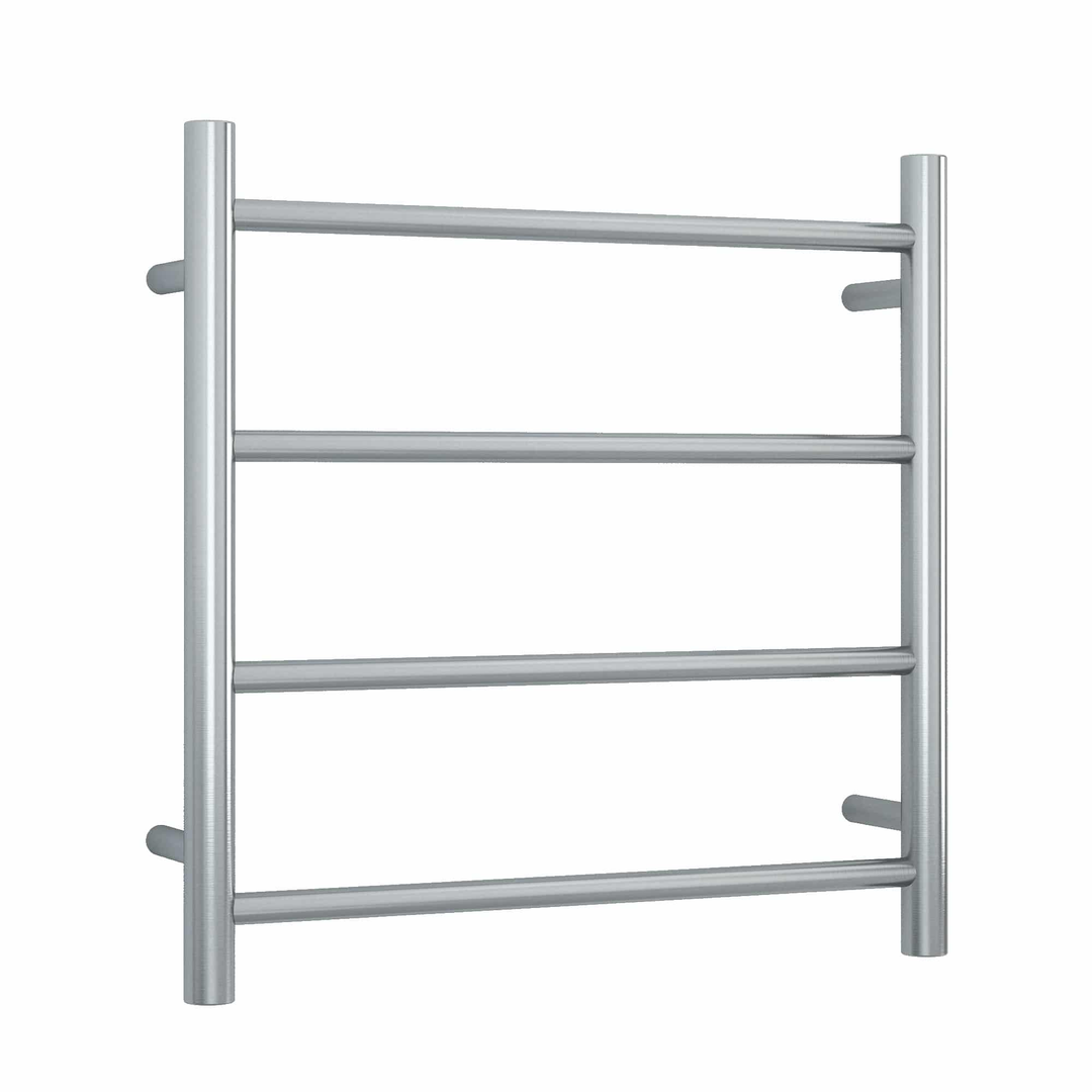 Thermorail Straight/ Round Heated 550X550X122mm 57W 4 Bar - Brushed S/Steel