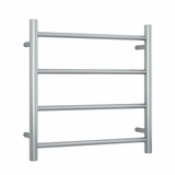 Thermorail STRAIGHT/ ROUND 550X550X122MM 57W 4 BAR BRUSHED S/STEEL