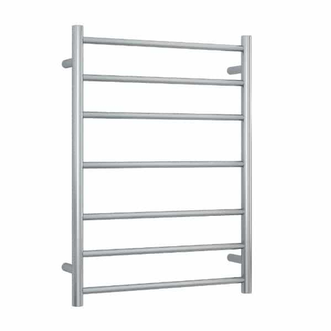 Thermorail Straight/ Round Heated 600X800X122mm 7 Bar 90 Watt - Brushed Chrome